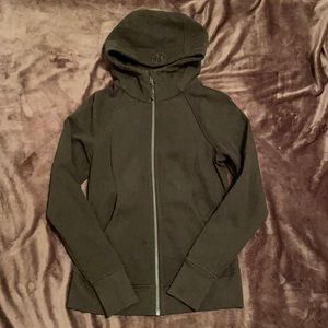 Lululemon dark olive green scuba hoodie size 4